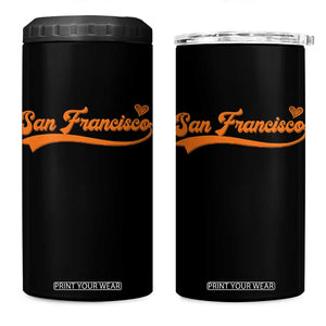 San Francisco 4 in 1 Can Cooler Tumbler SF Varsity California Script Vintage Sports Jersey Style TS10 One Size: 16 oz Black Print Your Wear