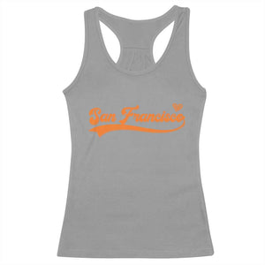 San Francisco Racerback Tank Top SF Varsity California Script Vintage Sports Jersey Style TS10 Sport Gray Print Your Wear