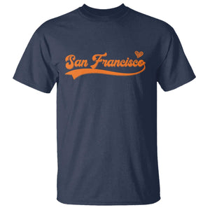 San Francisco T Shirt SF Varsity California Script Vintage Sports Jersey Style TS10 Navy Print Your Wear