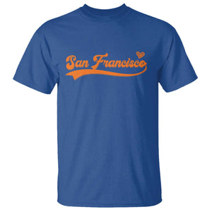 San Francisco T Shirt SF Varsity California Script Vintage Sports Jersey Style TS10 Royal Blue Print Your Wear