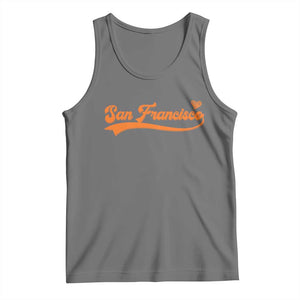 San Francisco Tank Top SF Varsity California Script Vintage Sports Jersey Style TS10 Black Heather Print Your Wear