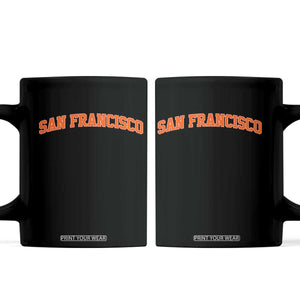 San Francisco Coffee Mug California SF Varsity Vintage Sports Jersey Style TS10 Black Print Your Wear