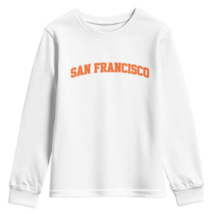 San Francisco Youth Sweatshirt California SF Varsity Vintage Sports Jersey Style TS10 White Print Your Wear