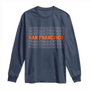 Vintage San Francisco Long Sleeve Shirt California SF Retro Sports Style TS10 Navy Print Your Wear