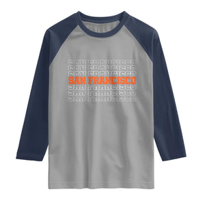 Vintage San Francisco Raglan Shirt California SF Retro Sports Style TS10 Sport Gray Navy Print Your Wear