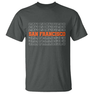 Vintage San Francisco T Shirt California SF Retro Sports Style TS10 Dark Heather Print Your Wear
