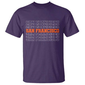 Vintage San Francisco T Shirt California SF Retro Sports Style TS10 Purple Print Your Wear