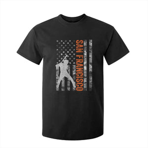 San Francisco T Shirt For Kid SF Baseball Player American Flag USA Camo Patriotic TS10 Black Print Your Wear