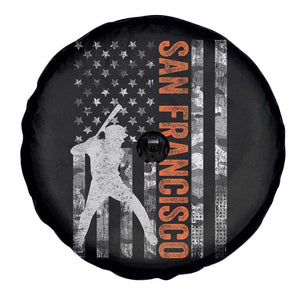 San Francisco Spare Tire Cover SF Baseball Player American Flag USA Camo Patriotic TS10 Print Your Wear