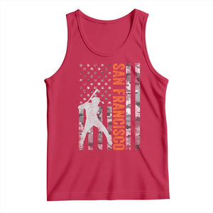San Francisco Tank Top SF Baseball Player American Flag USA Camo Patriotic TS10 Red Print Your Wear