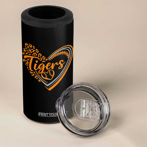 Vintage Tiger 4 in 1 Can Cooler Tumbler Sports Fan Team Spirit Mascot Cute Leopard Heart TS10 Print Your Wear