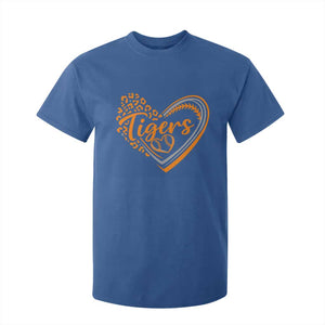 Vintage Tiger T Shirt For Kid Sports Fan Team Spirit Mascot Cute Leopard Heart TS10 Royal Blue Print Your Wear