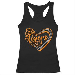 Vintage Tiger Racerback Tank Top Sports Fan Team Spirit Mascot Cute Leopard Heart TS10 Black Print Your Wear