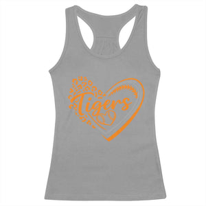 Vintage Tiger Racerback Tank Top Sports Fan Team Spirit Mascot Cute Leopard Heart TS10 Sport Gray Print Your Wear