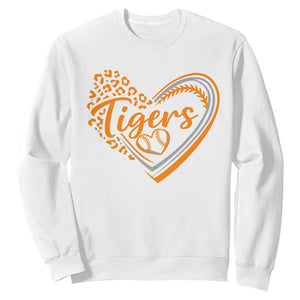 Vintage Tiger Sweatshirt Sports Fan Team Spirit Mascot Cute Leopard Heart TS10 White Print Your Wear