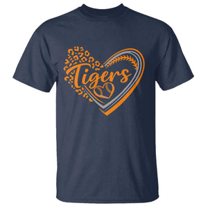 Vintage Tiger T Shirt Sports Fan Team Spirit Mascot Cute Leopard Heart TS10 Navy Print Your Wear