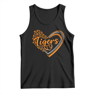 Vintage Tiger Tank Top Sports Fan Team Spirit Mascot Cute Leopard Heart TS10 Black Print Your Wear