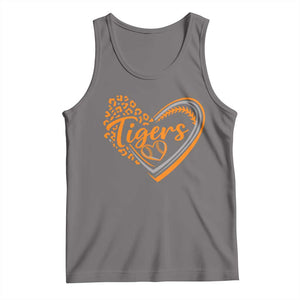 Vintage Tiger Tank Top Sports Fan Team Spirit Mascot Cute Leopard Heart TS10 Deep Heather Print Your Wear