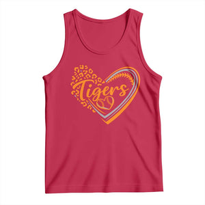Vintage Tiger Tank Top Sports Fan Team Spirit Mascot Cute Leopard Heart TS10 Red Print Your Wear