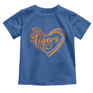 Vintage Tiger Toddler T Shirt Sports Fan Team Spirit Mascot Cute Leopard Heart TS10 Royal Blue Print Your Wear