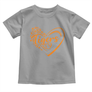 Vintage Tiger Toddler T Shirt Sports Fan Team Spirit Mascot Cute Leopard Heart TS10 Sport Gray Print Your Wear