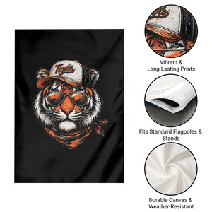 Tiger Mascot Garden Flag Vintage Sports Name TS10 Print Your Wear
