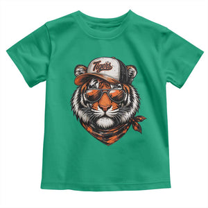 Tiger Mascot Toddler T Shirt Vintage Sports Name TS10 Irish Green Print Your Wear