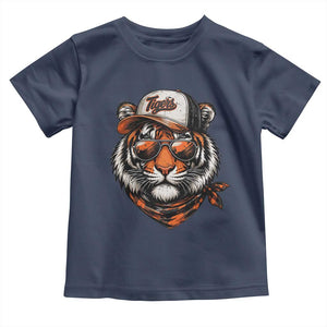 Tiger Mascot Toddler T Shirt Vintage Sports Name TS10 Navy Print Your Wear