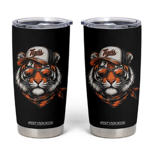 Tiger Mascot Tumbler Cup Vintage Sports Name TS10 Black Print Your Wear