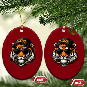 Tiger Mascot Ceramic Ornament Vintage Sports Name Baseball Cap Sunglasses TS10 Print Your Wear