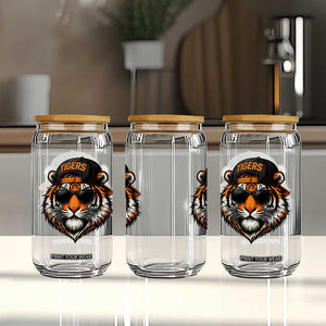 Tiger Mascot Glass Can Vintage Sports Name Baseball Cap Sunglasses TS10 Print Your Wear