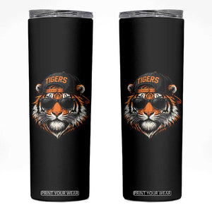Tiger Mascot Skinny Tumbler Vintage Sports Name Baseball Cap Sunglasses TS10 Black Print Your Wear