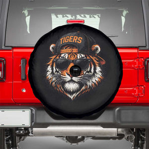 Tiger Mascot Spare Tire Cover Vintage Sports Name Baseball Cap Sunglasses TS10 Black Print Your Wear