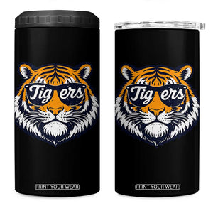 Tiger Face 4 in 1 Can Cooler Tumbler Vintage Sports Name TS10 One Size: 16 oz Black Print Your Wear