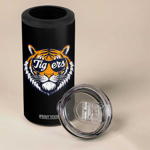 Tiger Face 4 in 1 Can Cooler Tumbler Vintage Sports Name TS10 Print Your Wear