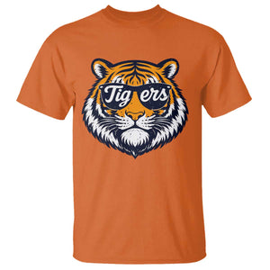 Tiger Face T Shirt Vintage Sports Name TS10 Orange Print Your Wear