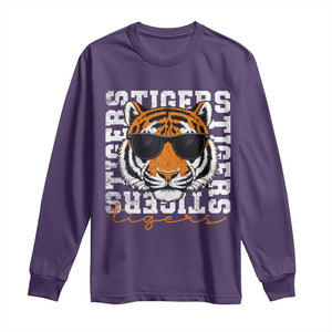 Vintage Tigers Long Sleeve Shirt Vintage Sports Inspirational Athletic Name TS10 Purple Print Your Wear
