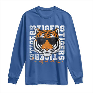 Vintage Tigers Long Sleeve Shirt Vintage Sports Inspirational Athletic Name TS10 Royal Blue Print Your Wear