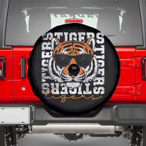 Vintage Tigers Spare Tire Cover Vintage Sports Inspirational Athletic Name TS10 Black Print Your Wear