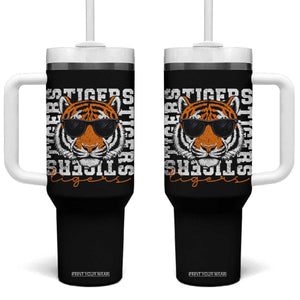 Vintage Tigers Tumbler With Handle Vintage Sports Inspirational Athletic Name TS10 One Size: 40 oz Black Print Your Wear