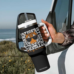 Vintage Tigers Tumbler With Handle Vintage Sports Inspirational Athletic Name TS10 Print Your Wear