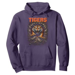 Tiger Sports Name Hoodie Vintage Distressed Baseball Fans TS10 Purple Print Your Wear