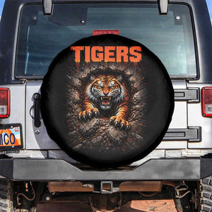 Tiger Sports Name Spare Tire Cover Vintage Distressed Baseball Fans TS10 No hole Black Print Your Wear