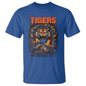 Tiger Sports Name T Shirt Vintage Distressed Baseball Fans TS10 Royal Blue Print Your Wear