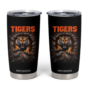 Tiger Sports Name Tumbler Cup Vintage Distressed Baseball Fans TS10 Black Print Your Wear