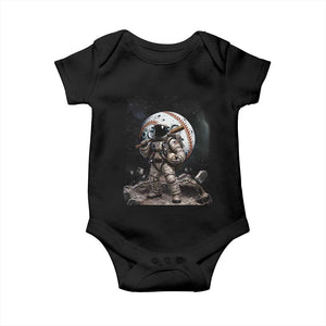 Astronaut Baseball Player Baby Onesie Distressed Houston Clutch City Sports Fans TS10 Black Print Your Wear