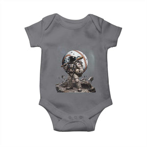 Astronaut Baseball Player Baby Onesie Distressed Houston Clutch City Sports Fans TS10 Charcoal Print Your Wear