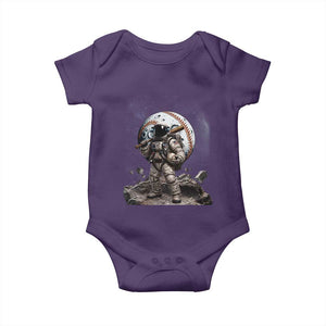 Astronaut Baseball Player Baby Onesie Distressed Houston Clutch City Sports Fans TS10 Purple Print Your Wear