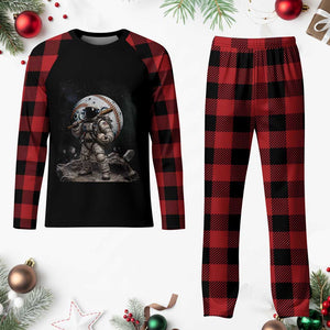 Astronaut Baseball Player Plaid Pajama Set Distressed Houston Clutch City Sports Fans TS10 Buffalo Plaid Print Your Wear
