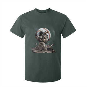 Astronaut Baseball Player T Shirt For Kid Distressed Houston Clutch City Sports Fans TS10 Dark Forest Green Print Your Wear